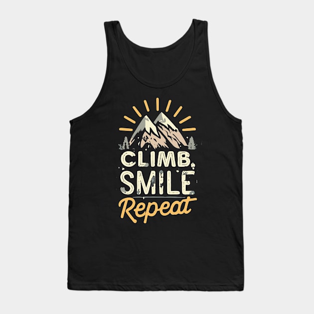 Free Climbing Boulderer Mountain Rock Bouldering Climber Gym Retro Tank Top by AimArtStudio
